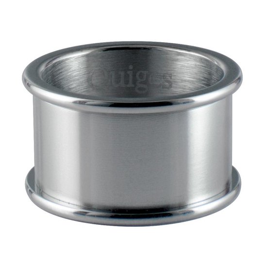 Quiges Stapelring Ring - Basisring  - Dames - RVS zilverkleurig - Maat 18.5 - Hoogte 10mm
