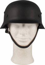 MFH Duitse helm WW II zwart met lederen binnenkant