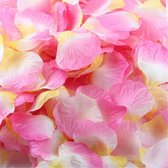 1000 Rozenblaadjes Decoratie Roze/Wit/Geel – Moederdag + Valentijn + Verjaardag