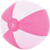Benza Opblaasbare Strandbal Roze/Wit 50 cm