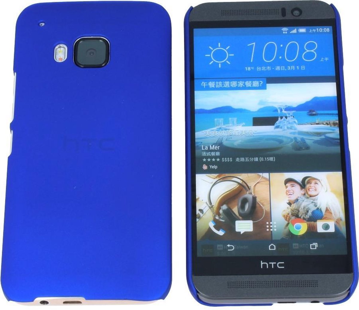 HTC one M9 Hard Case Hoesje Donker Blauw Dark Blue