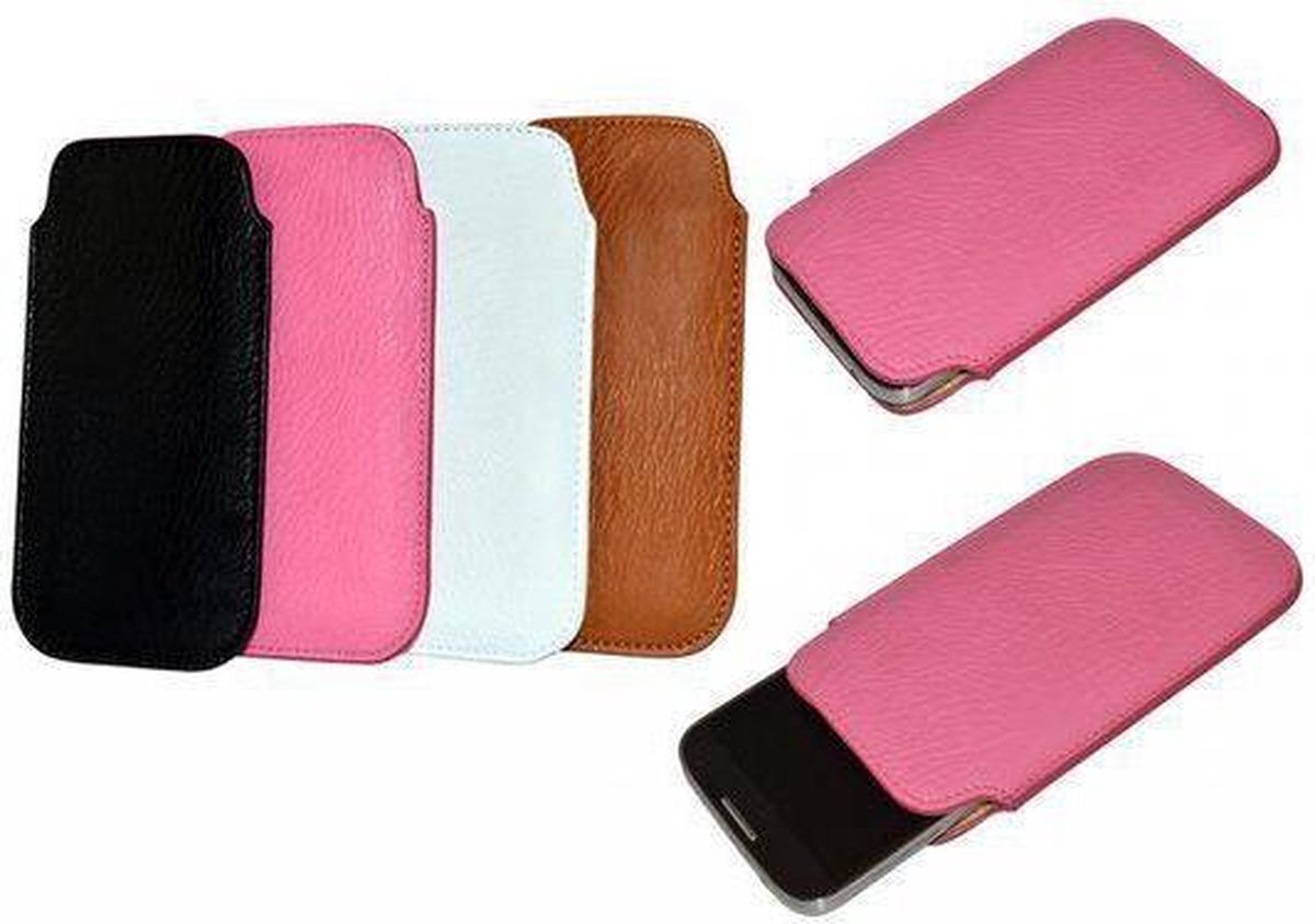 Nokia Lumia 925 hoesje, Luxe PU Leren Sleeve, Kleur Roze, merk i12Cover