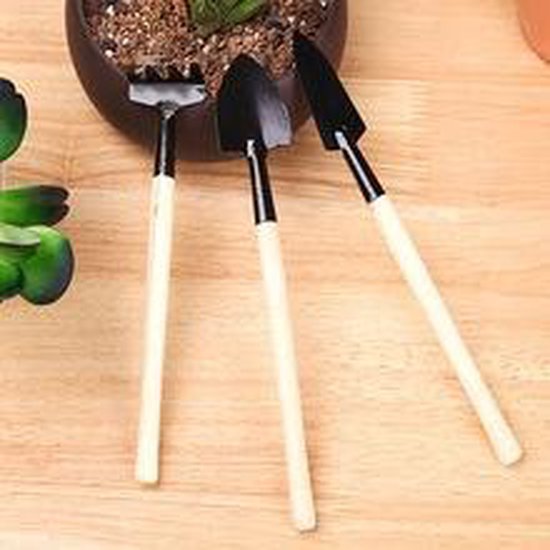 3-in-1 Set Mini Tuin Gereedschap - Miniatuur Tuin Gereedschap - Elegant Tuin Gereedschap - Handig voor in de tuin van Oakwood Gardens — afbeelding 4