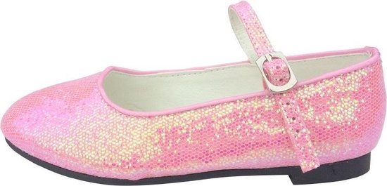 ballerina schoenen roze glitter maat 24 17 cm - bij jurk | bol.com