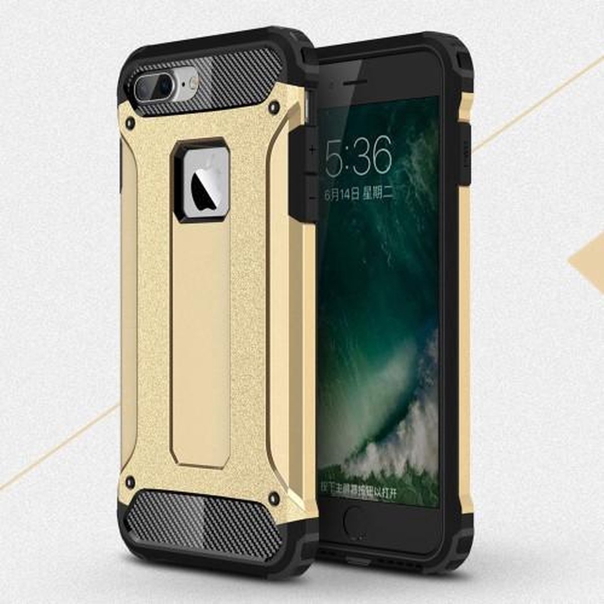 Comutter Hybrid Tough cover hoes Geschikt voor: iPhone 7 goud