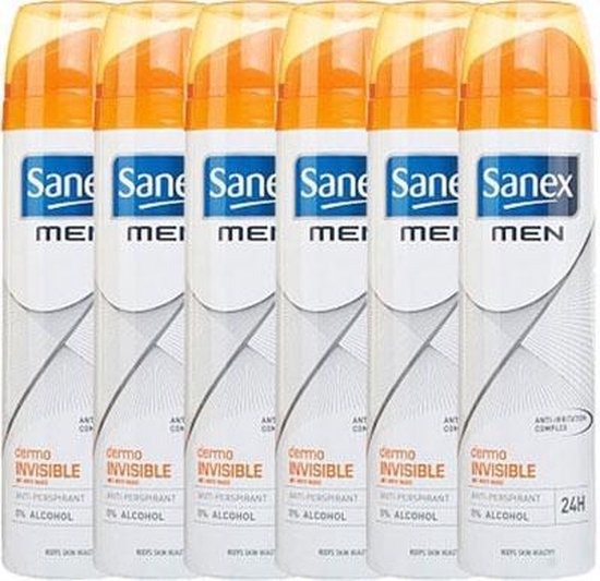 aankomen een miljard vuilnis Sanex Men Deodorant Deospray Invisible Voordeelverpakking | bol.com