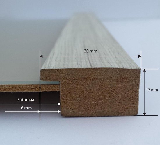 Homedecoration Misano - Cadre photo - Format photo - 41 x 78 cm - Grain de bois clair