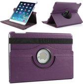 360 Graden Draaibaar Litchi Stand Case geschikt voor Apple iPad Air Purple