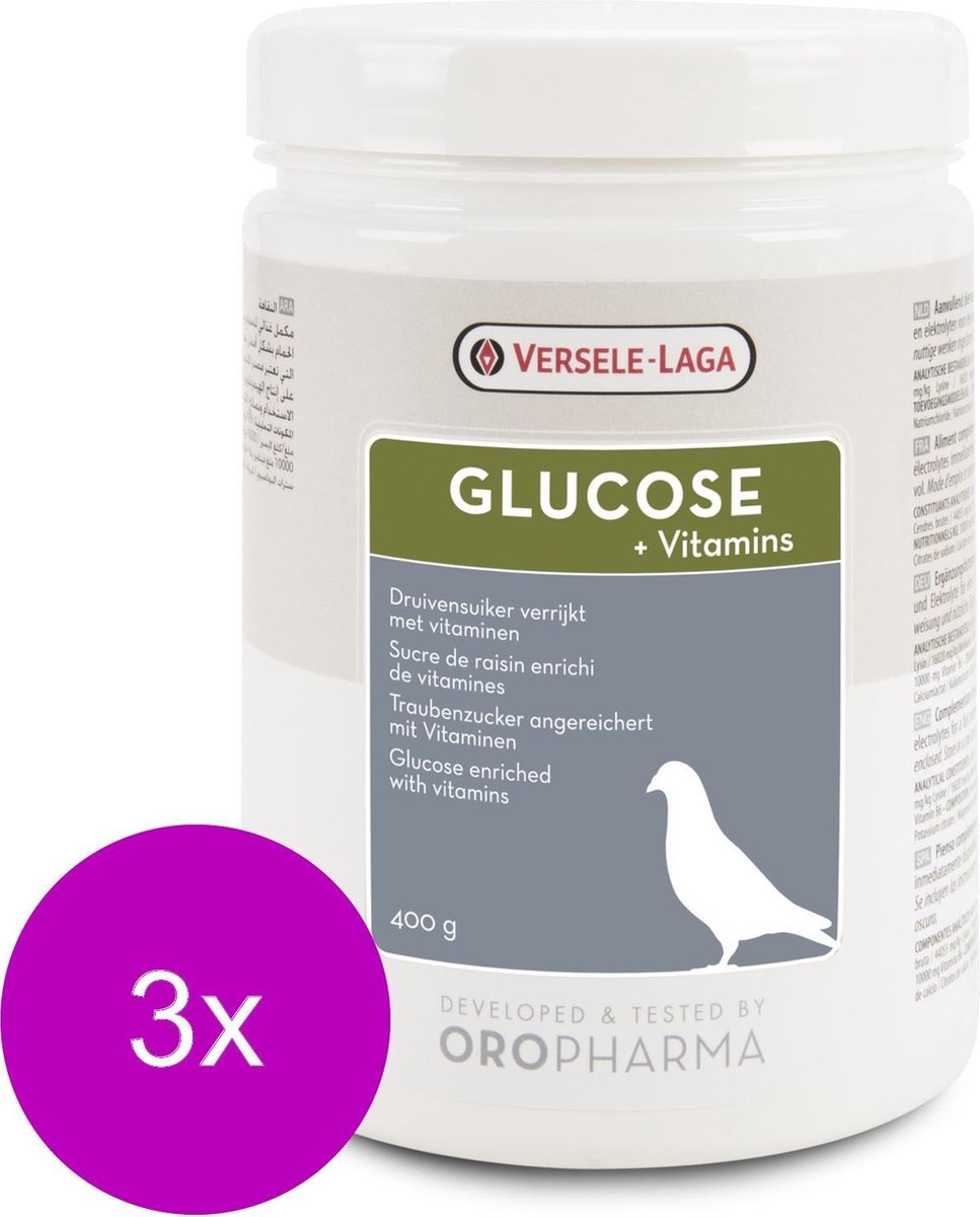 Versele-Laga Oropharma Glucose Met Vitamins - Duivensupplement - 3 x 400 g