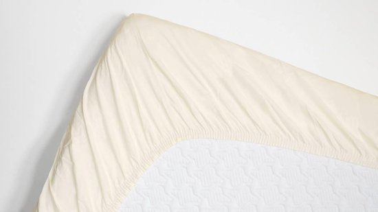 Snoozing - Hoeslaken - extrêmement élevé - Simple - 90x220 cm - percale de coton - Ivoire