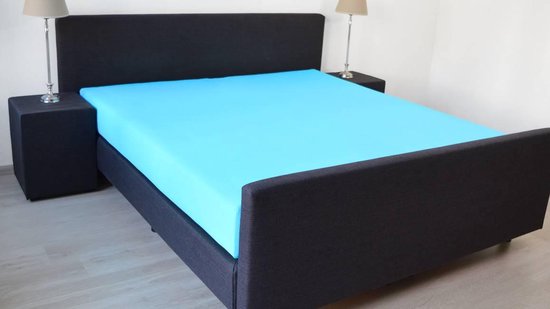 Snoozing - Hoeslaken - extrêmement élevé - Simple - 90x220 cm - percale de coton - Turquoise