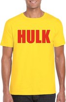 Gele Hulk t-shirt met rode letters voor heren 2XL