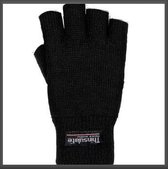 Polsmofjes handschoenen zwart thinsulate met open vingertoppen L/XL