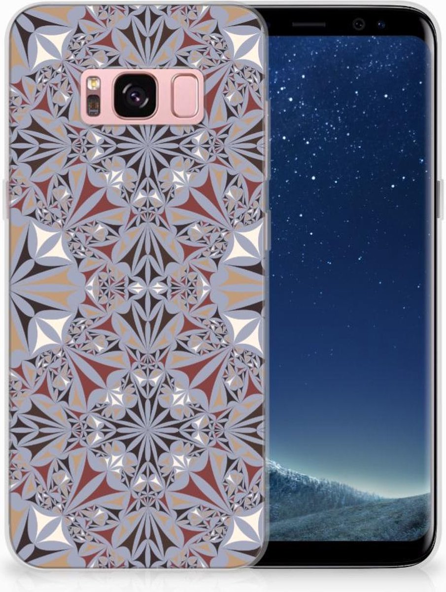 Samsung Galaxy S8 TPU Siliconen Hoesje Flower Tiles