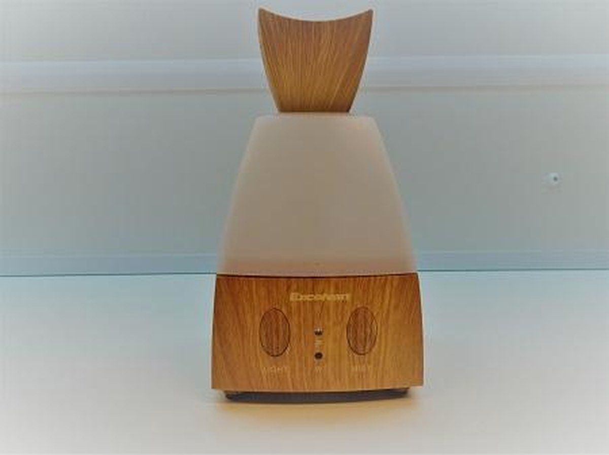 Goedkoopste Lucht bevochtiger, aroma diffuser, vernevelaar, geurolie, aromatherapie, LED, spa, yoga, schoonheidssalon etc., houtlook, inhoud 70 ml.