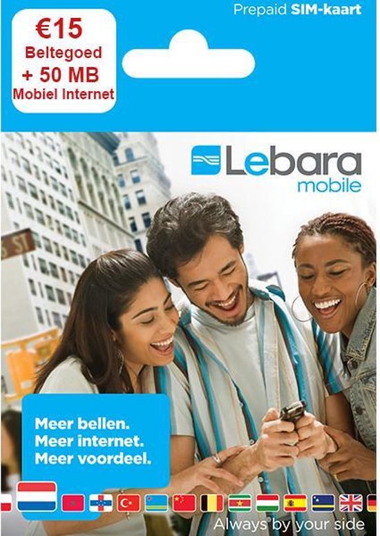 Lebara Prepaid GRATIS Simkaart met € 20,- Euro bel + data tegoed | bol.com