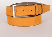 3.5 CM SUEDE RIEM 0004-14 OKER GEEL MAAT 115