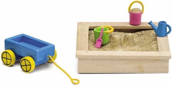 Lundby poppenhuis Smaland zandbak met buitenspeelgoed