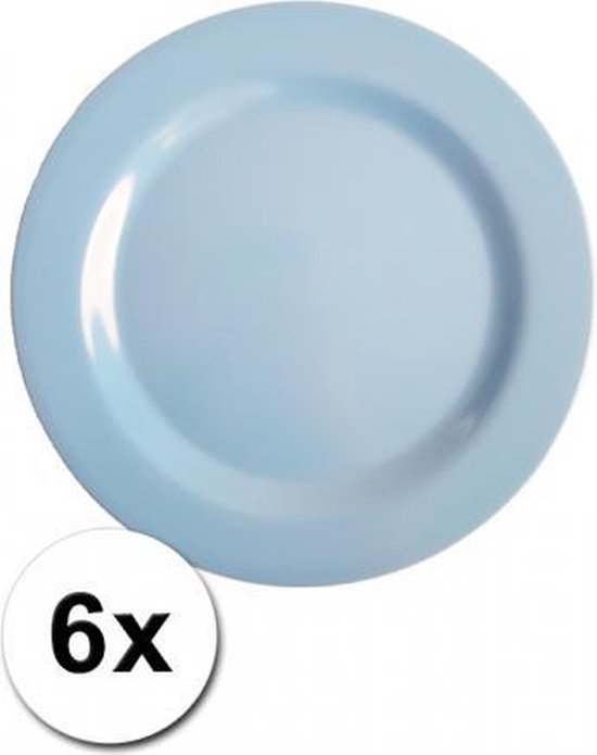 Hard borden blauw 6 stuks 20 cm | bol.com
