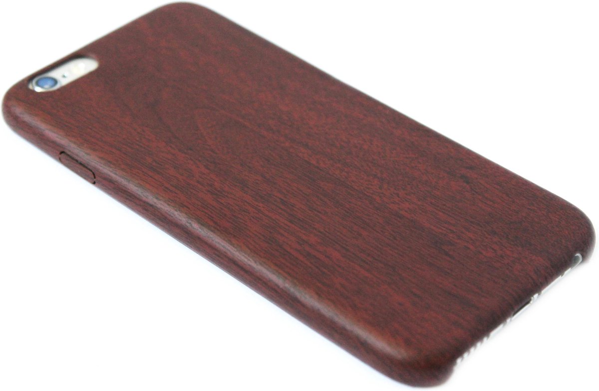 Hout hoesje roodbruin Geschikt voor iPhone 5 / 5S / SE