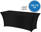 Tafelrok Stretch 183 bij 76 cm, kleur zwart