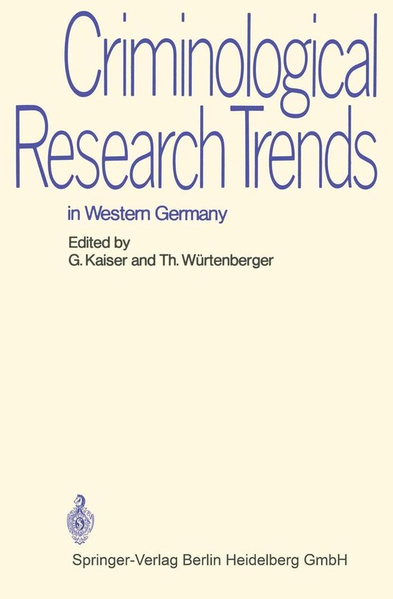 Law and Criminology (R0) - Criminological Research Trends in ... - cover