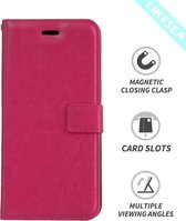 Huawei P8 Lite Portemonnee Hoesje Roze (De eerste generatie)