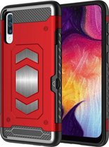 Ntech Luxe Armor Hoesje - Samsung Galaxy A50 - Rood