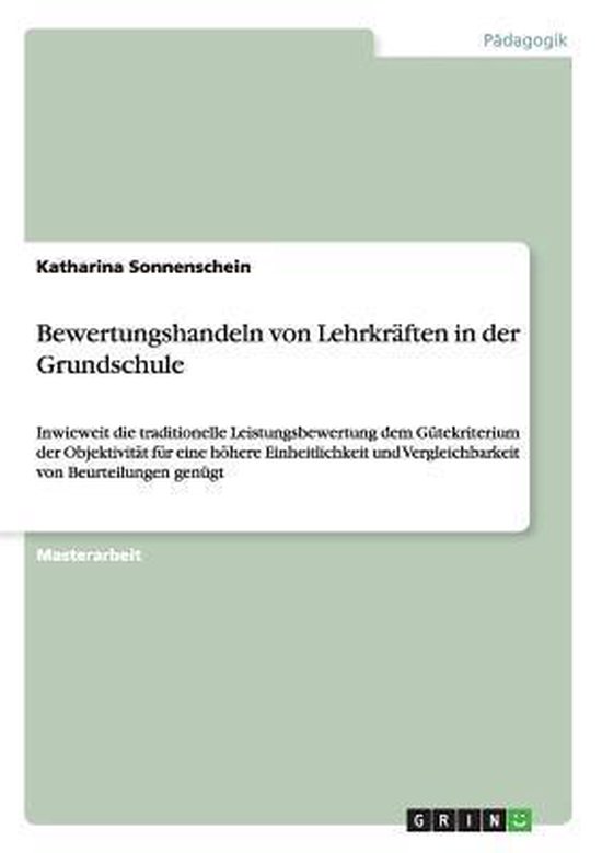 Bewertungshandeln Von Lehrkraften in Der Grundschule - cover