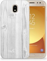 Geschikt voor Samsung Galaxy J5 2017 TPU Hoesje Design White Wood