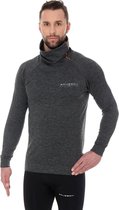 Brubeck | Heren Outdoor Trui / Sweater - Outdoortrui - Grafiet Melange - Maat XXL