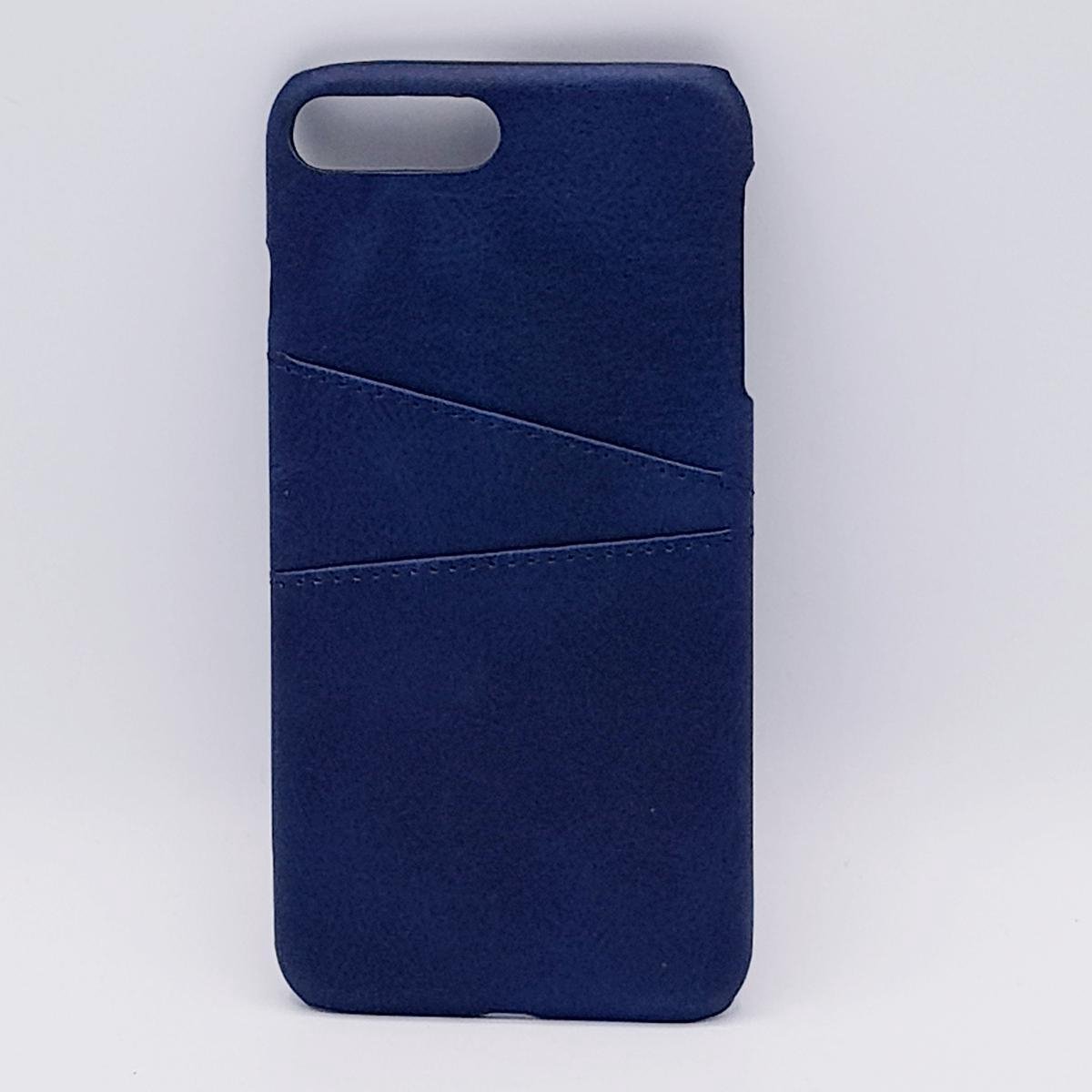 geschikt voor IPhone 6 Plus – kunstlederen back cover / wallet – blauw