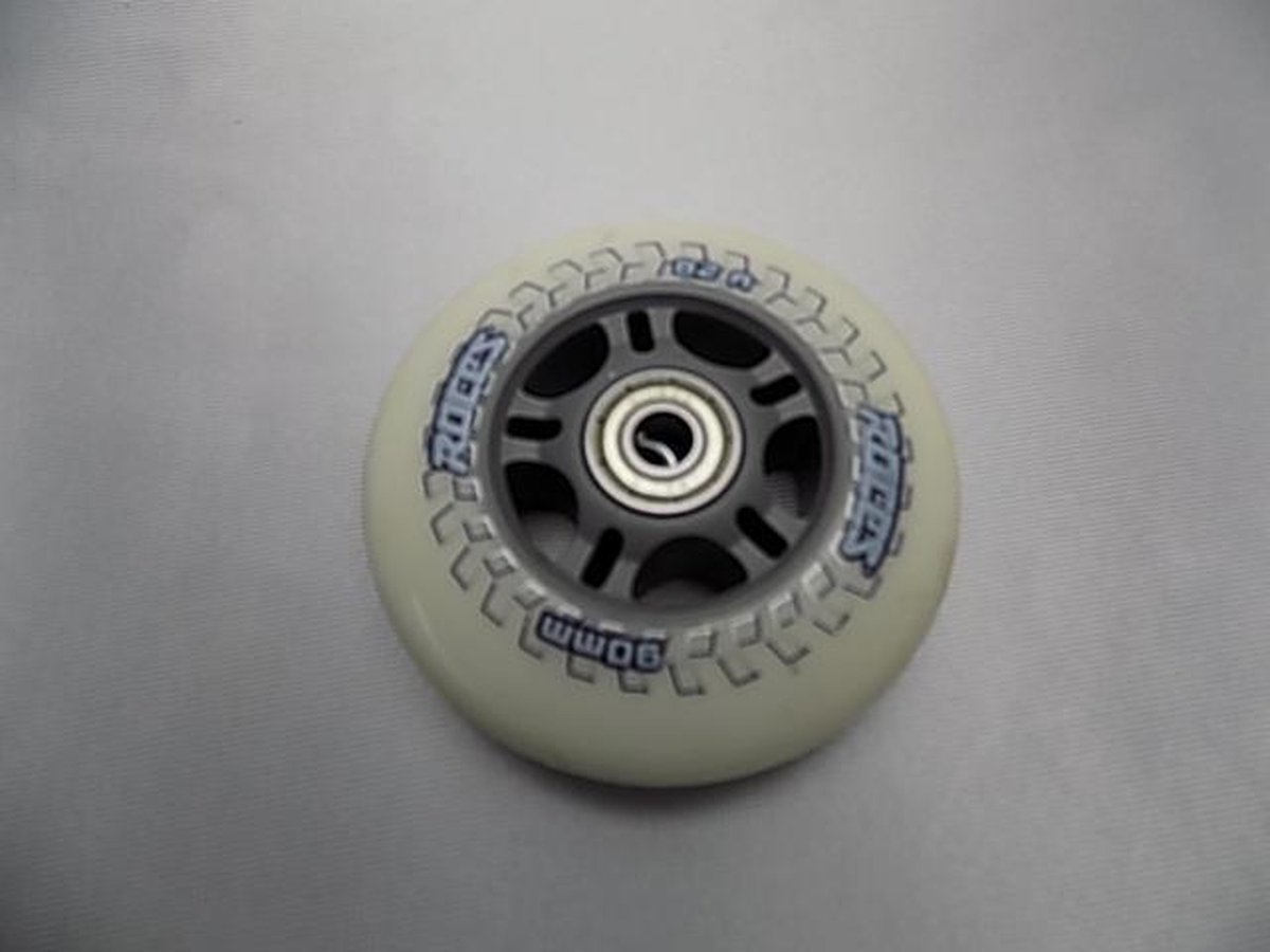 Roces inline skate wielen 90 MM 82A ABEC 5 wit/blauw