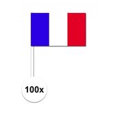 100x drapeaux drapeau français 12 x 24 cm