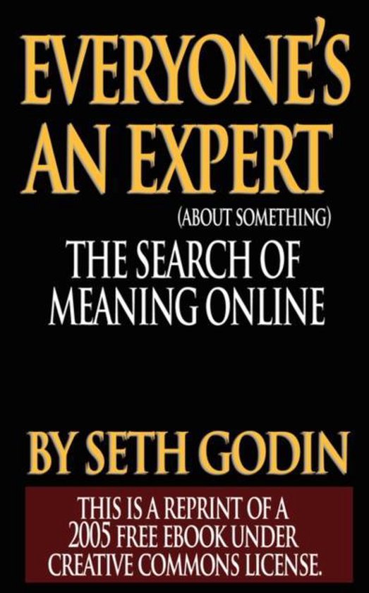 Everyone's an Expert (Reprint of a 2005 free ebook under Cre ... - cover