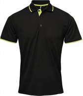 2 x Women's contrast Coolchecker® polo, Kleur Black/ Lime, Maat XXL  (2-stuks)