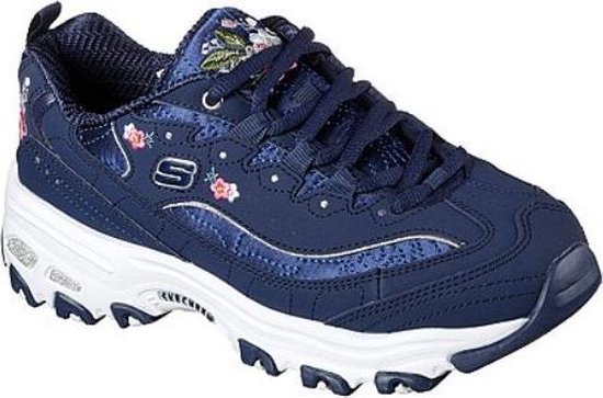 Skechers D'Lites - Bright Blossoms blauw sneakers dames | bol.com