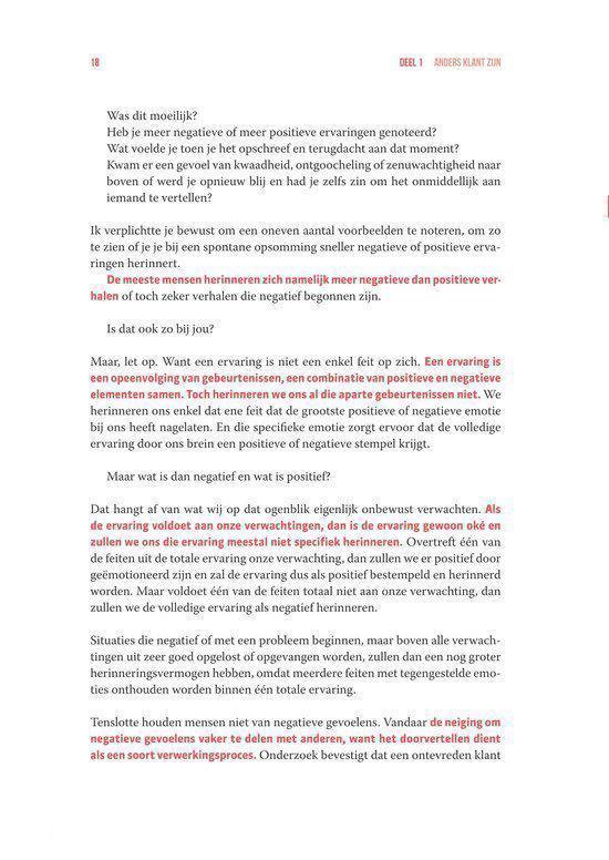 Pagina uit een boek over de invloed van verwachtingen op de perceptie van klantenservice.
