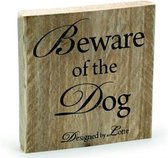 Mooi Design waakbord Beware of the Dog 19,5x19,5 cm