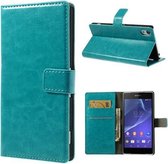 Cyclone Cover wallet hoesje Sony Xperia Z5 blauw