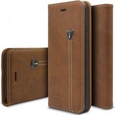 iPhone 7 PLUS - iHosen Leather Book Case - Kaki bruin