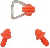 Bouchons d'oreille de natation avec pince-nez Orange One Size