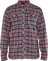 Blåkläder 3299-1137 Overhemd flanel Heren Marineblauw/Rood maat 4XL