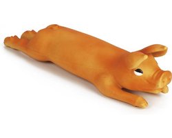 Beeztees Honden speelgoed Latex Biggetje met piep - Hondenspeeltjes - Flexibel materiaal - 38,5x11x8 cm