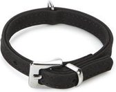 Beeztees Buffalo - Halsband Hond - Leer - Zwart - 17-21 cm