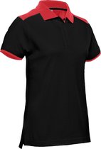 Santino Tivoli 2color Dames Polo-shirt (210g/m2) - Zwart | Rood - S