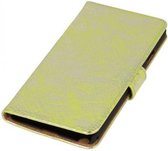 Lace Bookstyle Wallet Case Hoesjes voor Huawei Ascend G510 Groen
