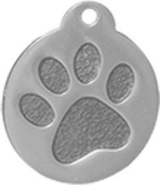 Rond Paw Groot Zilver