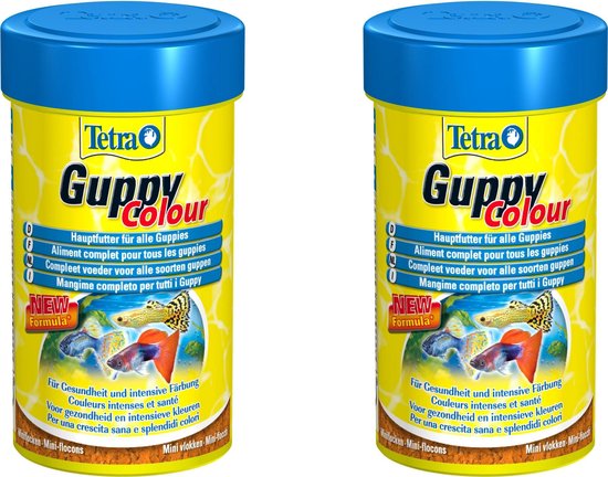 TETRA - Guppy Mini Flakes - Aliment Pour Poissons Complet En Mini-Flocons -  Pour Guppys et Vivipares - 100 Ml