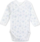 Petit Bateau Jongens Rompertje - wit ecume/blauw igloo - Maat 1 mnd